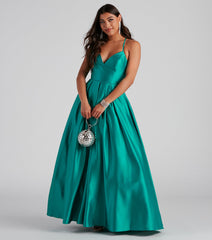 Molly Satin Lace Up Ball Gown
